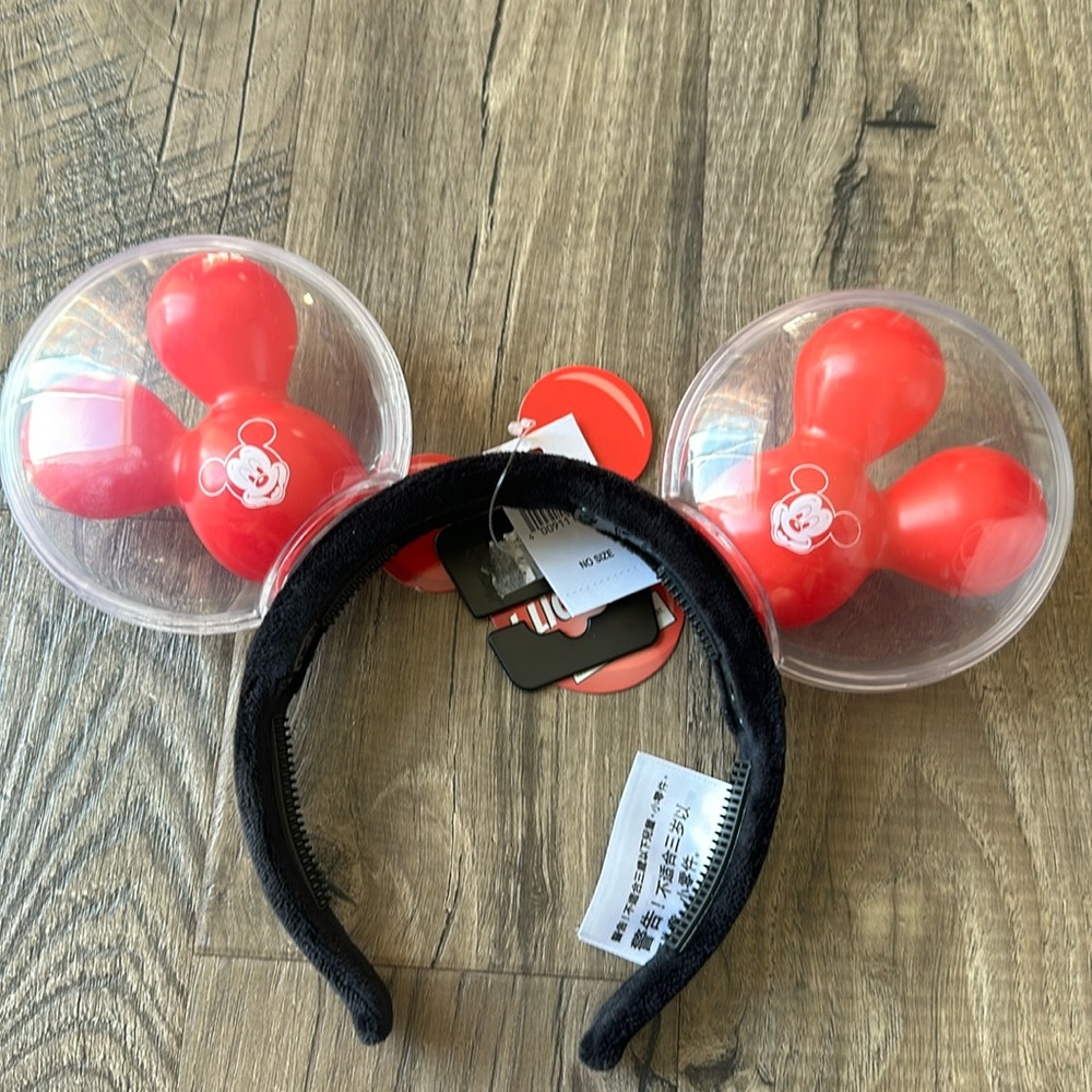 NWT Mickey Mouse Balloon Light-Up Ears Headband for Adults